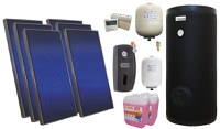 Pachet solar premium, presurizat, 6x panou plan Sunsystem PК SL FP 2.0, Boiler cu 2 serpentine Fornello SOL 500 LT 2S, controller, vas expansiune solar, vas expansiune sanitar, grup pompare Fornello (pompa OHI), aerisitor 1/2, antigel - 1