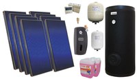 Pachet solar premium, presurizat, 8x panou plan Sunsystem PК SL FP 2.0, Boiler cu 2 serpentine Fornello SOL 800 LT 2S, controller, vas expansiune solar, vas expansiune sanitar, grup pompare Fornello (pompa OHI), aerisitor 1/2, antigel - 1