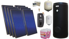 Pachet solar premium, presurizat, 8x panou plan Sunsystem PК SL FP 2.0, Boiler cu 2 serpentine Fornello SOL 800 LT 2S, controller, vas expansiune solar, vas expansiune sanitar, grup pompare Fornello (pompa OHI), aerisitor 1/2, antigel