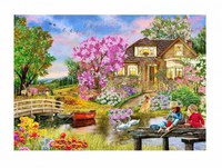 Puzzle din lemn - Springtime Cottage - 200 piese - 1