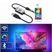 Banda Smart Led RGB continua 2m ambientala TV USB bluetooth cu controler remote din telefon - 1