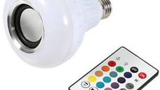 Bec led cu difuzor Bluetooth si telecomanda