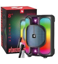 Boxa Portabila 8" KTS-1766 RGB cu Microfon si Telecomanda - 1