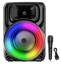 Boxa portabila cu microfon ZQS 8147 de 45W BT/FM/USB/AUX RGB 8 inch - 1