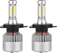 Kit becuri led auto COB S2 H4 2 buc/set 8000Lumeni temperatura 6000K/Alb putere 72W - 1