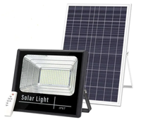 KIT Proiector 100w LED DIMABIL JORTAN cu Panou Solar INDIVIDUAL si Telecomanda - 1