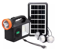 Kit solar camping GD 102 cu 3 becuri boxa BT radio powerbank 5000mAh - 1