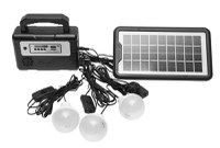 Kit solar GD-8028 Proiector Radio cu panou solar si 3 Becuri - 1