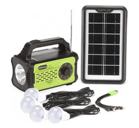 Kit solar profesional GD LITE 8076 Panou solar,acumulator,becuri - 1