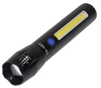 Lanterna TD-C82 cu LED CREE 5 W, LED lateral COB 5 W, acumulator integrat, zoom telescopic - 1