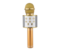 Microfon Profesional Karaoke Smart WS-858 Auriu Hi-Fi Conexiune Wireless Bluetooth 4.1 - 1