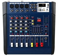 Mixer audio profesional cu amplificare putere 2x250 W 4 canale 16 efecte egalizator 5 benzi - 1