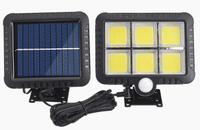 Proiector solar 128 LED 6 COB cu senzor și telecomandă - 1