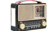 Radio Portabil KTF 1429 FM/AM/SW Bluetooth cu Lanterna si Ceas Retro Style