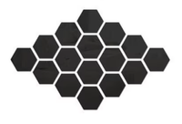 Set 10 Oglinzi Design Hexagon NEGRE - Oglinzi Decorative Acrilice Cristal - Diamant - Fagure 10 bucati/set NEGRE - 1