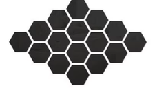 Set 10 Oglinzi Design Hexagon NEGRE - Oglinzi Decorative Acrilice Cristal - Diamant - Fagure 10 bucati/set NEGRE