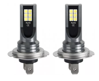 Set 2 Becuri auto LED H7 cu 12 LED SMD 12/24V putere 120W/set - 1