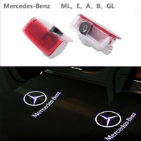 Set 2 Holograme LED cu LOGO MERCEDES BENZ pentru Portiere - 1