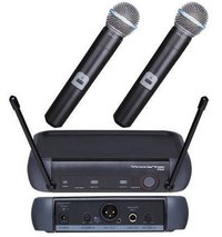 Set 2 Microfoane WG-X58 / X51 Wireless WVNGR Black cu receiver - 1