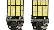 Set 2 x Becuri Auto LED T15 Canbus Instrumente Interior Culoare Alb