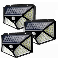 Set 3 Lampi ULTRA 100 LED Solare cu senzor de miscare si lumina 3 moduri ILUMINARE - 1