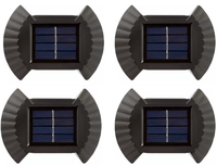 Set 4 Lampi solare cu lumina bidirectionala 8 led / lampa - 1