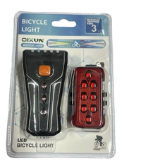 Set de lumina pentru bicicleta cu LED-uri din plastic cu baterie AAA - 1