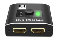 Splitter Switch HDMI cod QZ8Q2 8K cu 2 x HDMI 2.1 60/120 Hz la 1 x HDMI - 1