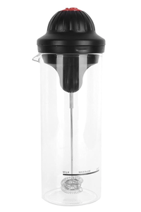 Spumator de lapte functioneaza cu baterii usor de utilizat 450 ml sticla negru/transparent - 1