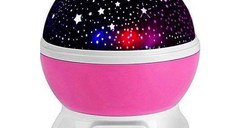 Star Master ROZ GLOB 360 Lampa de Veghe cu Proiector Rotativ Stele