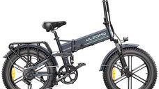 Bicicleta electrica pliabila Ulzomo Dunes 20 E-bike, 750W, 48V 16Ah, autonomie 120km, viteza maxima 40km/h, Gray, 20''