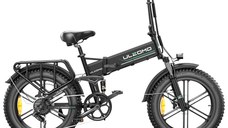 Bicicleta electrica pliabila Ulzomo Dunes 20 E-bike, Black, 750W, autonomie 120km, viteza maxima 40km/h, 20'', cu frane mecanice