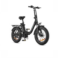 Bicicleta electrica pliabila ULZOMO E-bike Dolphin 20, 350W, 36V 13Ah, autonomie 89km, viteza maxima 25km/h, Black, 20'' - 2