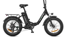 Bicicleta electrica pliabila ULZOMO E-bike Dolphin 20, 350W, 36V 13Ah, autonomie 89km, viteza maxima 25km/h, Black, 20''