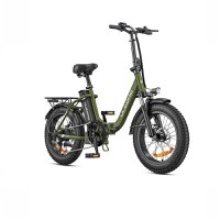 Bicicleta electrica pliabila ULZOMO E-bike Dolphin 20, 350W, 36V 13Ah, autonomie 89km, viteza maxima 25km/h, Green, 20'' - 2