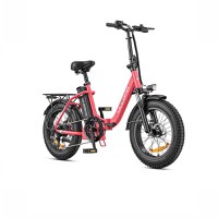 Bicicleta electrica pliabila ULZOMO E-bike Dolphin 20, 350W, 36V 13Ah, autonomie 89km, viteza maxima 25km/h, Pink, 20'' - 2