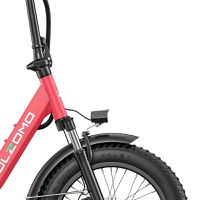 Bicicleta electrica pliabila ULZOMO E-bike Dolphin 20, 350W, 36V 13Ah, autonomie 89km, viteza maxima 25km/h, Pink, 20'' - 3