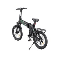 Bicicleta electrica pliabila Ulzomo Ridge 20 E-bike, 250W, 36V 15.6Ah, autonomie 60km, viteza maxima 25km/h, Black, 20'' - 3