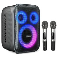 Boxa Portabila Tronsmart Halo 200 Karaoke Bluetooth Speaker, Black, 120W, 2 microfoane, IPX4 Waterproof, Autonomie 18 ore - 1