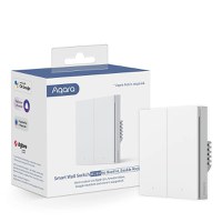 Intrerupator inteligent ingropat AQARA Smart Wall Switch H1 EU, fara nul, 2 butoane H1 (No Neutral, Double Rocker) - 1