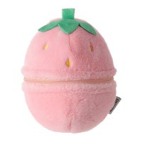 Jucarie de plus MINISO, seria Fruit Series Penguin Plush Toy Surprise Ball (Strawberry) - 4