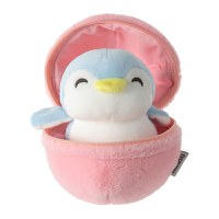 Jucarie de plus MINISO, seria Fruit Series Penguin Plush Toy Surprise Ball (Strawberry) - 1