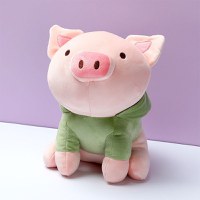 Jucarie de plus MINISO Sitting Piglet Plush Toy with Dinosaur Hoodie - 5