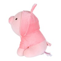 Jucarie de plus MINISO Sitting Piglet Plush Toy with Rabbit Hoodie - 3