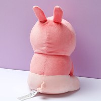 Jucarie de plus MINISO Sitting Piglet Plush Toy with Rabbit Hoodie - 7