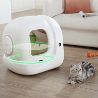 Litiera smart PetKit Pura Max 2 pentru pisici, Functie Autocuratare, Capacitate 7L, Alb, Afisaj LED, Bluetooth, WiFi - 5