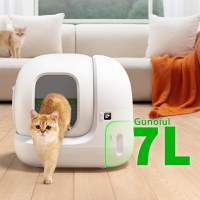 Litiera smart PetKit Pura Max 2 pentru pisici, Functie Autocuratare, Capacitate 7L, Alb, Afisaj LED, Bluetooth, WiFi - 7