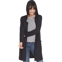 Long Sleeve Hooded Open Jacket - 1