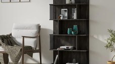 Biblioteca Alecia culoare antracit,160 cm