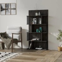 Biblioteca Alecia culoare antracit,160 cm - 1